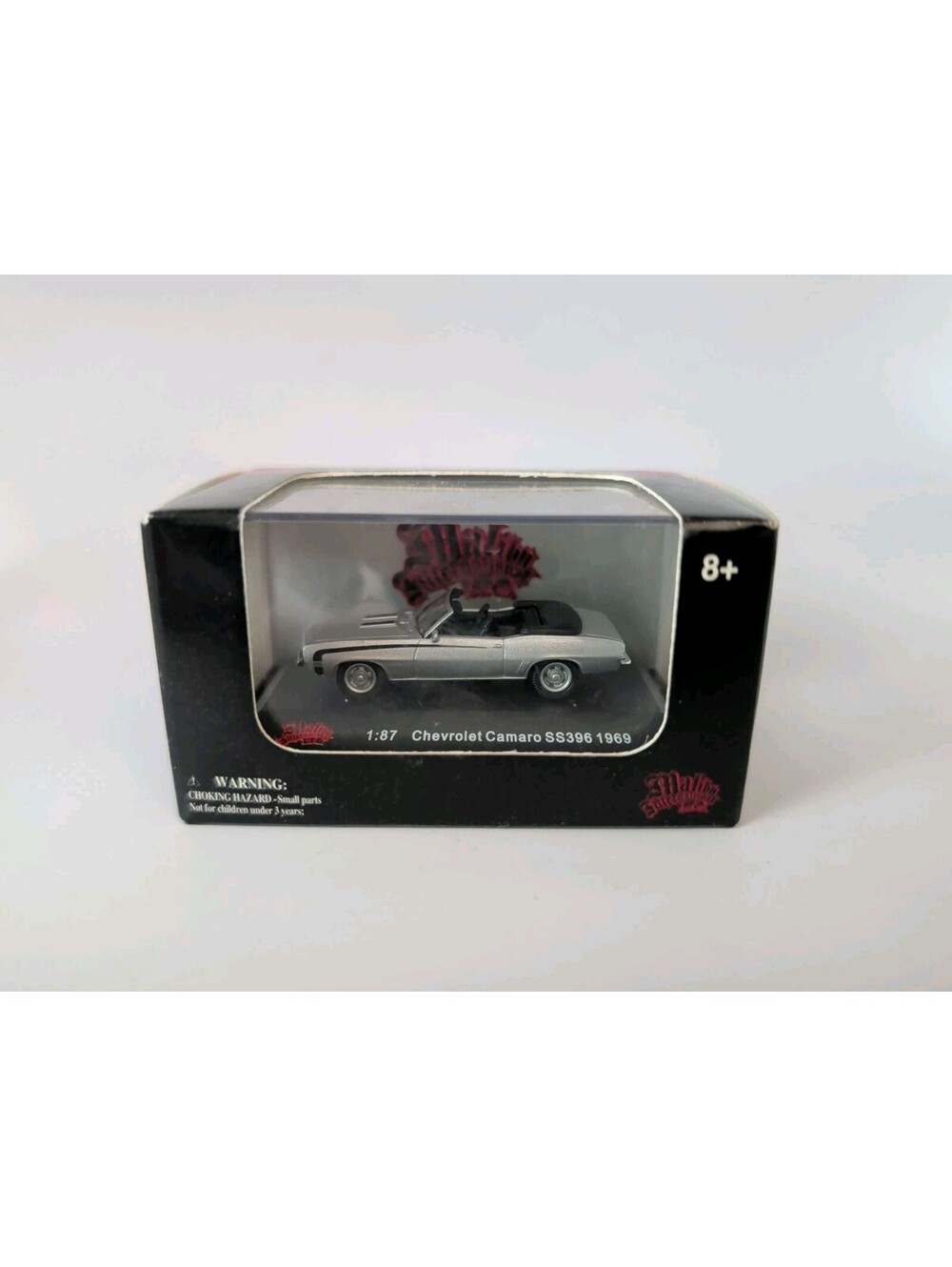Malibu International, 1969 Chevy Chevrolet Camaro SS396, Silver, 1/87 HO Scale